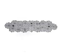 Black LACE Spider Web Table Runner Spooky Party Decor for Halloween Decoration