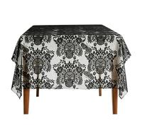 Black Lace Tablecloth, Halloween Table Cover, B