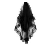 Black Lace Veil | Gothic Fascinators with Hair Comb | Lace Veil with Comb | For Weddings, Funerals, Photoshoots, Halloween, Women and