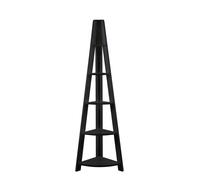 Riva Corner Ladder Bookcase -black, Black
