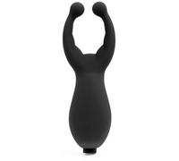 black Lady Luck Black Silicone Vibrating Nipple & Clit Stimulator