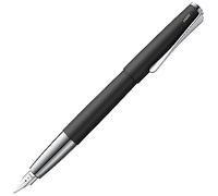 Black Lamy studio Fountain pen - Model 067 | Lamy Fountain pen in elegant all-metal housing - with propeller-shaped clip and steel nib - incl. ink cartridge T 10 blue