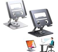 (Black) Laptop Stand Aluminum Alloy Rotating Bracket, With 360rotating Base