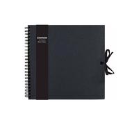 (Black, Large (40 Paper Sheet)) MantraRaj Scrapbook 50/40 Kraft Paper Sheet DIY Scrapbooking Instax Mini Photo Journal Album for Wedding, Birthday, Gift Available in 3 Colors & Sizes