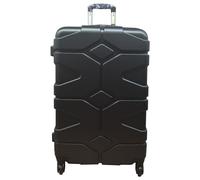(Black, Large) Hampton & Stewart Hard Shell Extra Large Suitcase