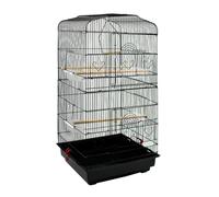(Black) Large Metal Bird Cage Budgie Canary Parakeet Cockatiel Finch Lovebird Tall Cages