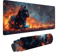 Black Large Mouse Mat 1000x500x3 mm, Extended Gaming Mouse Pad Animal Desk Mat With Stitched Edges, Adults Mousepad Non Slip Rubber Base, Waterproof Soft Cloth Desk Pad for PC Office Decor, Gifts 1-8