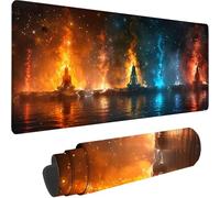 Black Large Mouse Mat 900x300x3 mm, Extended Gaming Mouse Pad Cartoon Desk Mat With Stitched Edges, Adults Mousepad Non Slip Rubber Base, Waterproof Soft Cloth Desk Pad for PC Office Decor, Gifts 6-5