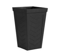 Black Large Plant Pot Indoor Outdoor Garden Entrance Recycled Rubber Planter