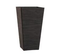 Nicoman 43.1L Tall Square Planter Pot, 61cm High Large Outdoor Plant Pot, 33 x 33 x 61cm Tapered Flower Pot, Modern Black Decorative Planter for Patio, Garden, Balcony & Entrance (Seagrass, Pack of 1)