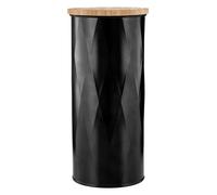 Rhombus Round Storage Canister, Large, Black