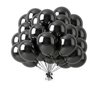 Black Latex Balloons, 20 Pack, 30 cm, Round, Helium Compatible, for Birthdays, Weddings & Baby Showers (Black Balloons)