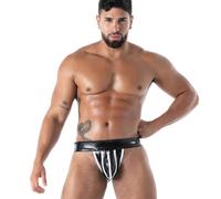 Black Latex Zip Jock - SecondSkin™ - Latex Fetish Wear from Paris - Size - medium