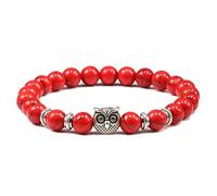 Black Lava Tiger Eye Weathered Stone Bracelets Bangles Classic Owl Beaded Natural Charm Bracelet For Women And Men Yoga Jewelry