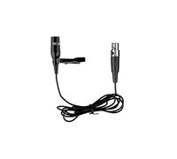 Black Lavalier Microphone, Cardioid Condenser Clip-on Mic for Shure Wireless Systems, Mini XLR 4Pin TA4F Plug