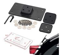 Black Laydown 3-Hole License Plate Mounting Bracket for Harley Softail Dyna XL 1973-Up