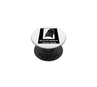 black Lazy cat humor due to not wanting to will not thanks PopSockets Adhesive PopGrip