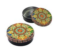 Black Leaf - Click Clack Tin OM 5.5 x 1.7 cm for storing small items, made of tin plate, storage box with child-proof closure