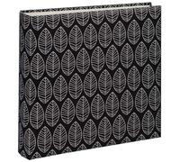 Black Leaf Traditional Photo Album - 100 White Pages - 11.75x11.5 Inch