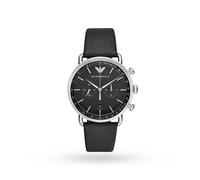 Black Leather and Dial Gents Watch