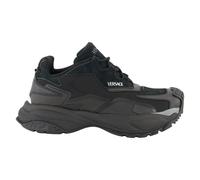 Black Leather and Technical Fabric Baskets - male - Versace - Sneakers - Black - 11 UK - Shoes 11 UK