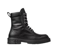 Black leather ankle boots with logo - male - Jimmy Choo - Lace-up Boots - Black - 8 UK - Shoes 8 UK