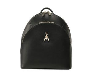 Black Leather Backpack with Double Zip Pocket - female - Patrizia Pepe - Backpacks - Black - ONE SIZE - Bags ONE SIZE