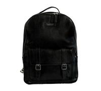Black Leather Backpack with Flap and Hook - female - The Bridge - Backpacks - Black - ONE SIZE - Bags ONE SIZE