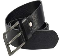 Black Leather Belt For Men Genuine 38" Leather With Metal Buckle Adjustable Great For Jeans Pants Shorts Casual Everywhere