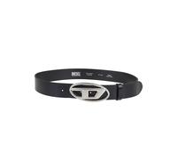 Black Leather Belt Stylish Antique Buckle - male - Diesel - Belts - Black - 100 CM - Accessories 100 CM