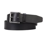 Black Leather Belt with Metal Buckle- male- Hugo- Belts- Black- 115 CM- Accessories 115 CM