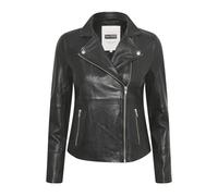 Black Leather Biker Jacket FrancesPW JA- female- Part Two- Leather Jackets- Black- S- Jackets S