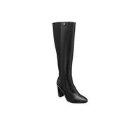 Black Leather 'Bywell' Heeled Knee-High Boots Ravel Black 7