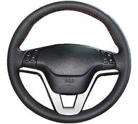 Black Leather Car Steering Wheel Cover for Honda CRV CR-V 2007 2008 2009 2010 2011 Hand-stitched Car Steering Wheel Cover