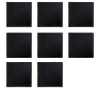 Black Leather Coasters Set in 8pcs,Square Leather Coaster 10cm*10cm,Leather Cup Mats, Leather Drinking Coaster,PU Leather Cup Mats For Cafe,Bar