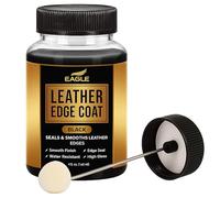 Black Leather Edge Coat for Leather Edges with Built-in Applicator for Purses, Belts, Shoes, Couches - Flexible, Water-Resistant Finish - Edge Sealer & Restorer (4oz)