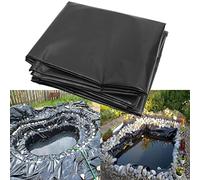 Black Leather HDPE Rubber Pond Liner 6m X 7m Impermeable Reinforcement Raised Pond for Gardens Ponds and Fountains Pond Underlay Liner Durable and Waterproof Pond Liner
