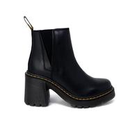Black Leather Heeled Pumps - female - Dr. Martens - Heeled Boots - Black - 8 UK - Shoes 8 UK