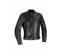 Black Leather Jacket Bering Morton with Approved Cafe Racer Protections