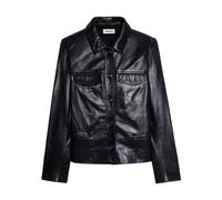 Black Leather Jacket with Buttons - female - Zadig & Voltaire - Leather Jackets - Black - M - Jackets M