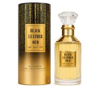 Black Leather Luxury Unisex Oud Fragrance Spray EDP 100ml - Long Lasting Oud Perfume for Men & Women - Intense Arabic Fragrance with Smoky Saffron & Warm Amber Notes.