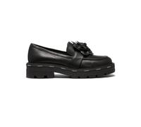 Black Leather Moccasin Shoe Chic Style 3 UK