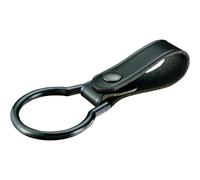 BLACK LEATHER & NYLON TORCH BELT HOLDER FOR MAGLITE D-CELL