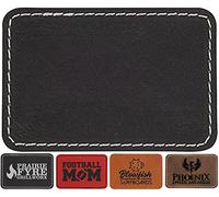 Black Leather Patches for Hats,Blank Laser Engraving Leatherette Sheets,Laserable Engrave Faux Leather with Adhesive Heat Press/Transfer Iron-on(30 Pcs/Rectangle/3 inch×2 inch)