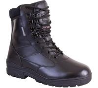 BLACK LEATHER PATROL COMBAT BOOTS ACTION MILITARY POLICE TACTICAL SECURITY CADET