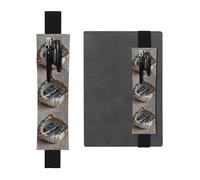 Black Leather Pen Holder Bookmark BROLEO Little Turtle in The Conch Printed Adjustable Elastic Band 8.3-1.8 in Suitable for Most notebooks Diaries