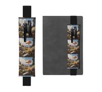 Black Leather Pen Holder Bookmark BROLEO Mushrooms on The Hillside Printed Adjustable Elastic Band 8.3-1.8 in Suitable for Most notebooks Diaries