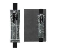 Black Leather Pen Holder Bookmark JKIEGOQ Math Geometry Geek Calculus Picture Adjustable Elastic Band 8.3-1.8 inch for notebooks Diaries Hardcover Journal