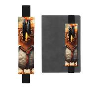 Black Leather Pen Holder Bookmark MJHKXLJ Creative Cartoon Chicken Pattern Adjustable Elastic Band 8.3-1.8 inch for notebooks Diaries Hardcover Journal
