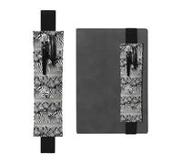 Black Leather Pen Holder Bookmark MJHKXLJ Zebras on South Africa Pattern Adjustable Elastic Band 8.3-1.8 inch for notebooks Diaries Hardcover Journal